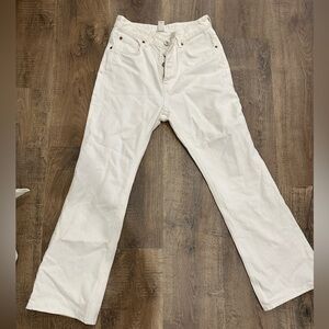 Straight leg size 4 h&m jeans white